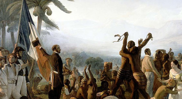 Tableau de François-Auguste Biard "L'Abolition de l'esclavage dans les colonies françaises en 1848"